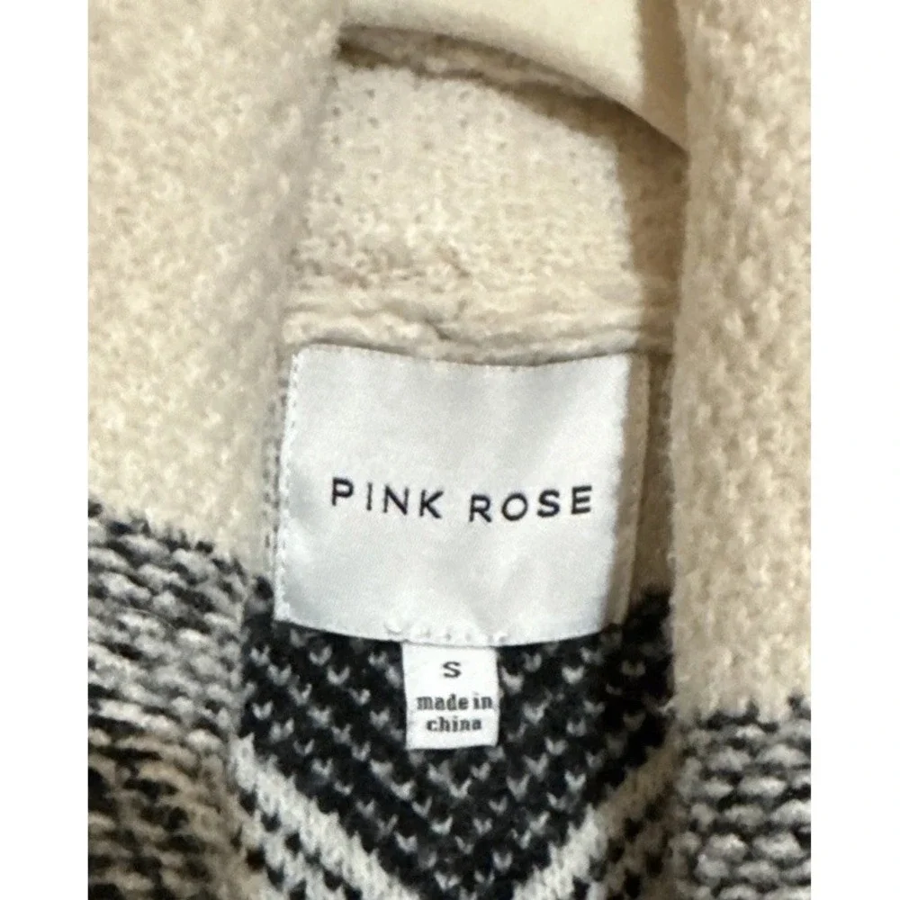 Pink Rose Sweater Cardigan Size Small - Picture 3 of 6